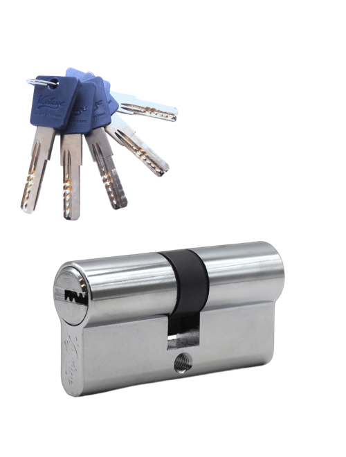 Механизм цилиндровый  P60 (30х30) CP 5 ключей ( хром)