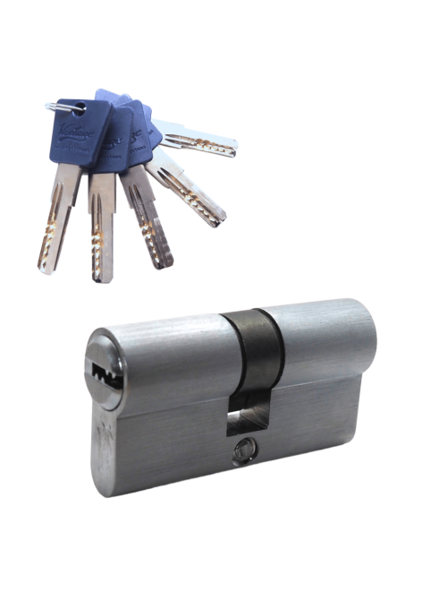 Механизм цилиндровый  P60 (30х30) SC 5 ключей (мат. хром)