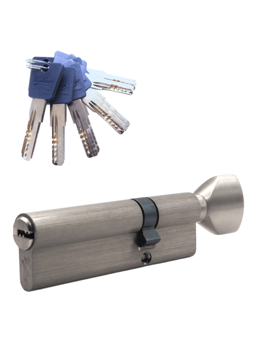 Механизм цилиндровый  PC100 (35C X65) SN 5 ключей (мат. никель)