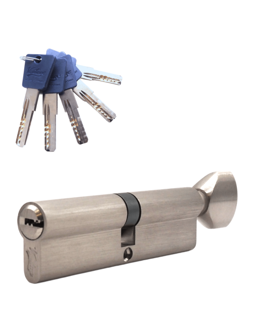 Механизм цилиндровый  PC100 (50Cх50) SN 5 ключей (мат. никель)