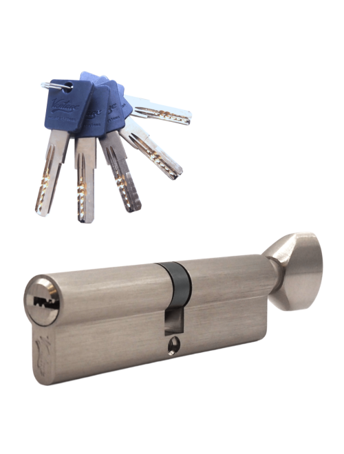 Механизм цилиндровый  PC110 (55CX55) SN 5 ключей (мат. никель)