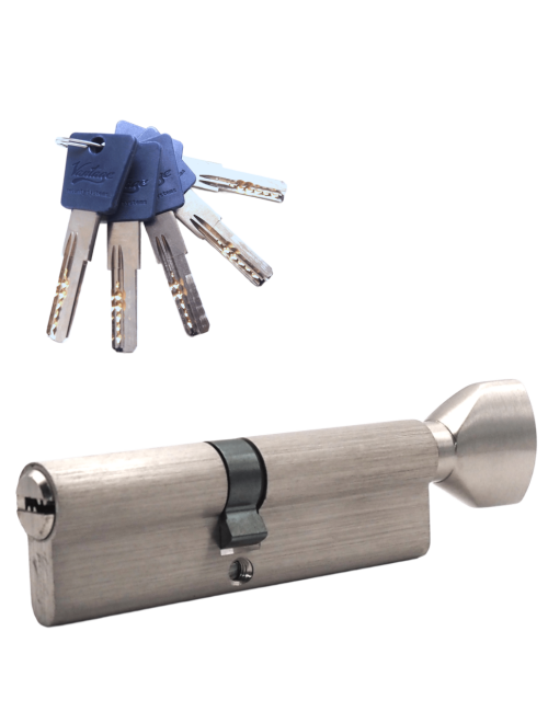 Механизм цилиндровый  PC110 (60CX50) SN 5 ключей (мат. никель)