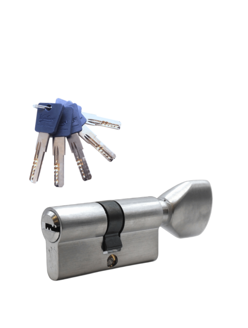 Механизм цилиндровый  PC60 (30Cх30) SC 5 ключей (мат. хром)