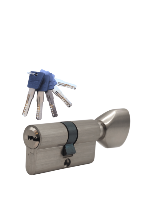 Механизм цилиндровый  PC60 (30Cх30) SN 5 ключей (мат. никель)