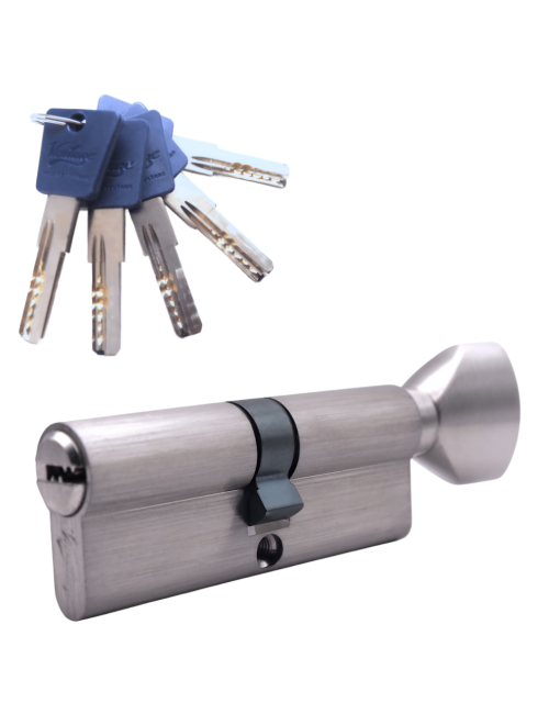 Механизм цилиндровый  PC80 (35Cх45) SN 5 ключей (мат. никель)