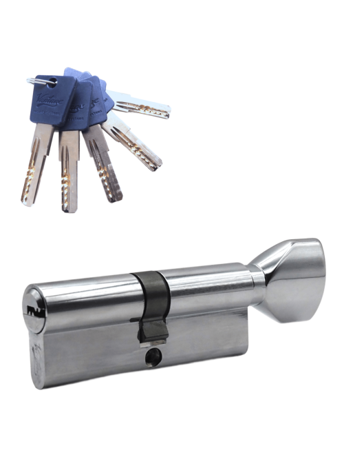 Механизм цилиндровый  PC80 (40Cх40) CP 5 ключей ( хром)