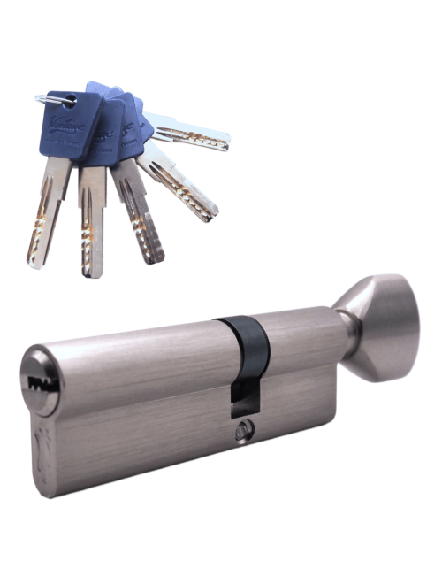Механизм цилиндровый  PC90 (35Cх55) SN 5 ключей (мат. никель)