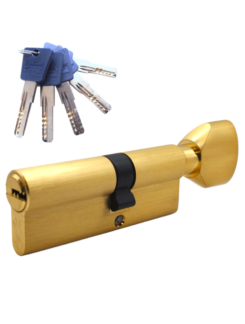 Механизм цилиндровый  PC90 (40Cх50) SВ 5 ключей (мат. золото)
