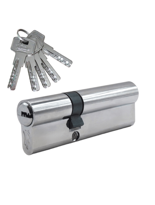 Механизм цилиндровый  Z100 (45x55) СР 5 ключей (хром)