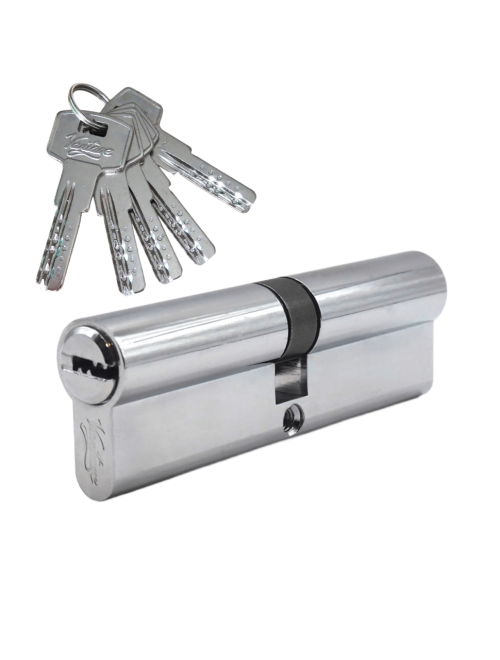 Механизм цилиндровый  Z100 (50x50) СР 5 ключей (хром)