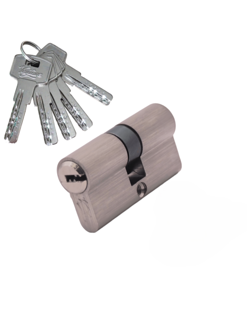 Механизм цилиндровый  Z60 (30x30) SN 5 ключей (мат. никель)