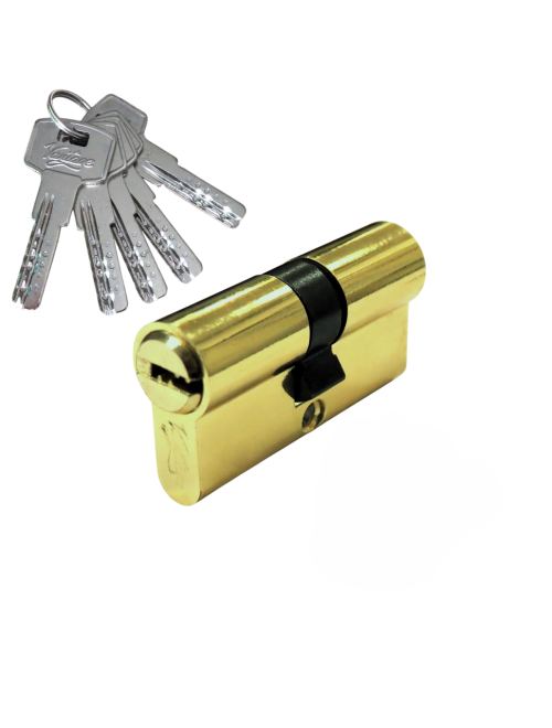 Механизм цилиндровый  Z60 (30x30) РВ 5 ключей (золото)