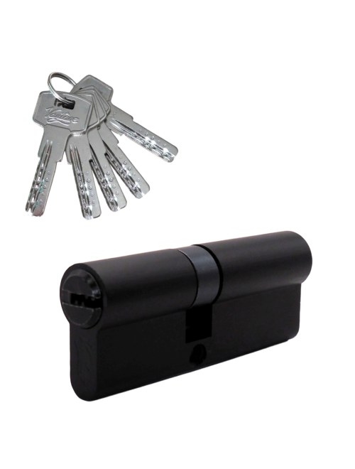 Механизм цилиндровый  Z80 (35x45) BL 5 ключей (черный)