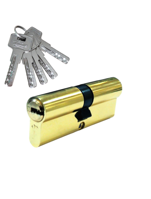 Механизм цилиндровый  Z80 (40x40) РВ 5 ключей (золото)