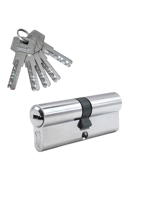 Механизм цилиндровый  Z80 (40x40) СР 5 ключей (хром)