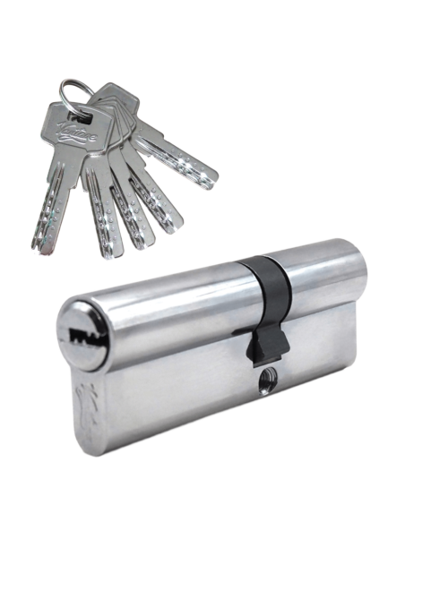 Механизм цилиндровый  Z85 (53x32) СР 5 ключей (хром)