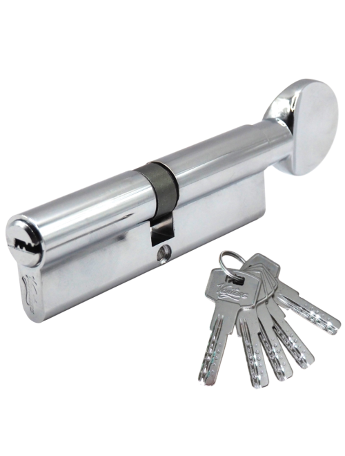 Механизм цилиндровый  ZС110 (55Cx55) СР 5 ключей (хром)