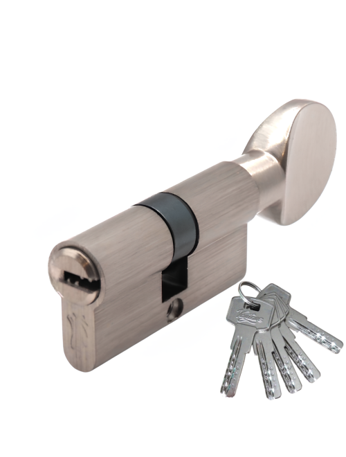 Механизм цилиндровый  ZС60 (30Cx30) SN 5 ключей (мат. никель)