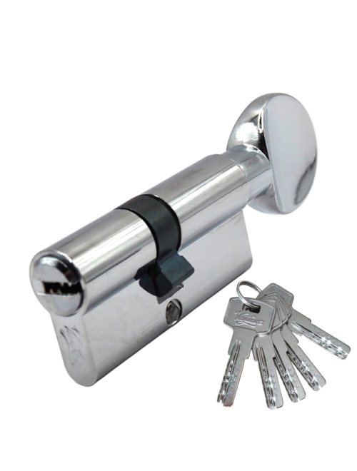 Механизм цилиндровый  ZС65 (30Cx35) CP 5 ключей (хром)
