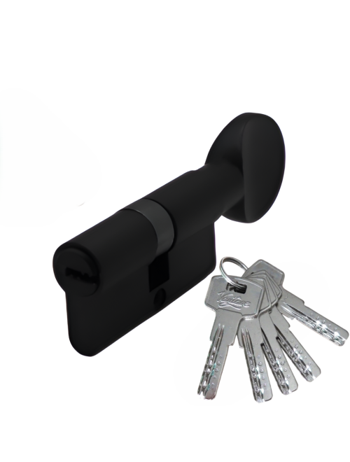 Механизм цилиндровый  ZС70 (35Cx35) BL 5 ключей (черный)