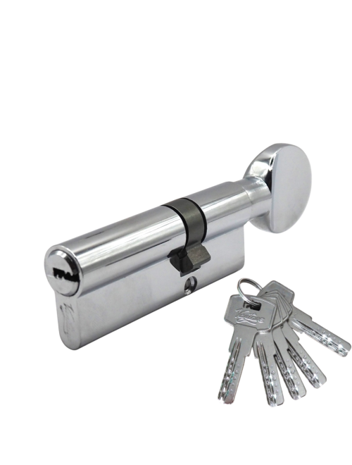 Механизм цилиндровый  ZС80 (30Cx50) СР 5 ключей (хром)
