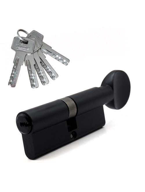 Механизм цилиндровый  ZС80 (40Cx40) BL 5 ключей (черный)