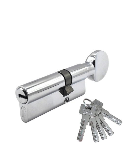 Механизм цилиндровый  ZС90 (40Cx50) СР 5 ключей (хром)