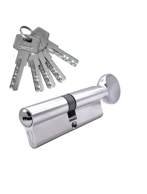 Механизм цилиндровый  ZС90 (45Cx45) СР 5 ключей (хром)