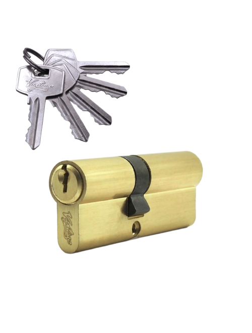 Механизм цилиндровый (5 ключей) V80 (35х45)-5 SB (мат. золото)