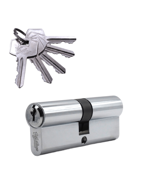 Механизм цилиндровый (5 ключей) V80-5 CP (хром)
