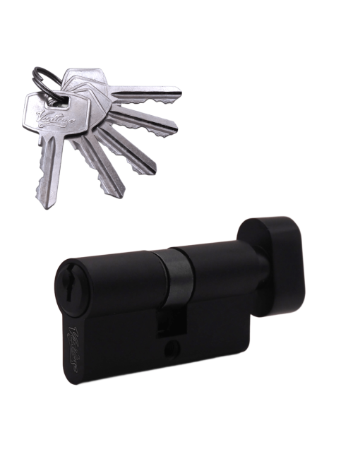 Механизм цилиндровый (5 ключей) VC60-5 BL (черный)