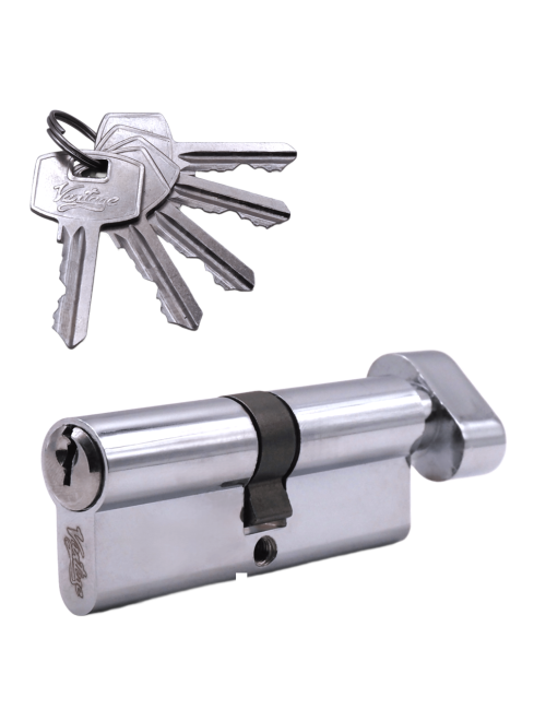 Механизм цилиндровый (5 ключей) VC80-5 CP (хром)