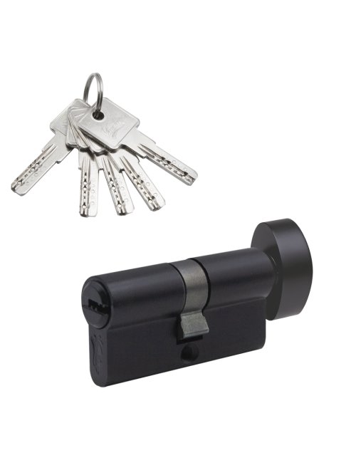 Механизм цилиндровый (5 ключей) кл/в. NC60-5 BL (черный)