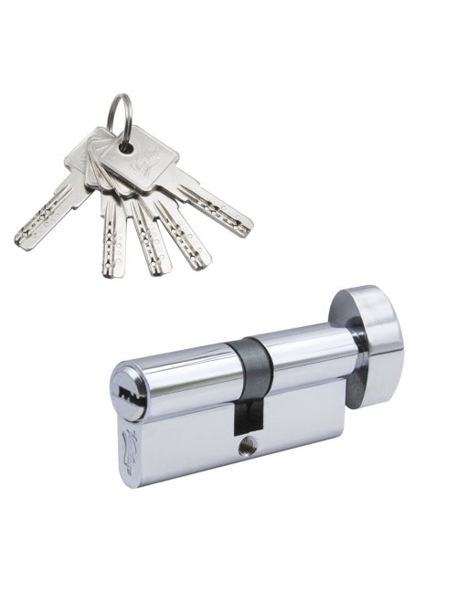 Механизм цилиндровый (5 ключей) кл/в. NC60-5 CP (хром)
