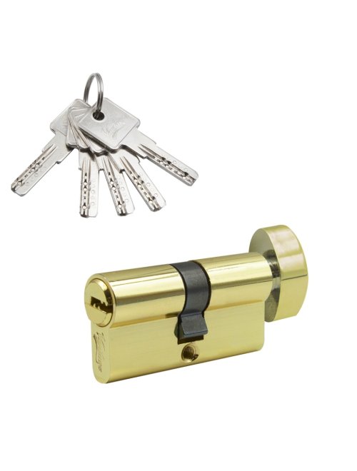 Механизм цилиндровый (5 ключей) кл/в. NC60-5 PB (золото)