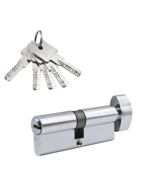 Механизм цилиндровый (5 ключей) кл/в. NC80-5 CP (хром)