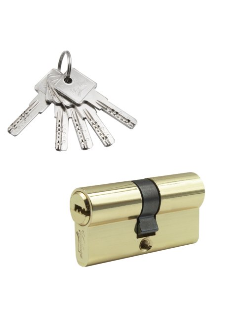 Механизм цилиндровый (5 ключей) кл/кл. N60-5 PB (золото)